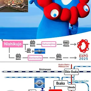 （日本中から大阪いらっしゃい２０２２）USJまで2駅 懐かしファミコンでスーパーマリオと過ごすお部屋 in Sakura Villa 日本